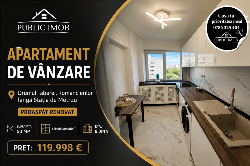 Drumul Taberei, Romancierilor langa statia de Metrou,Proaspat Renovat